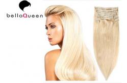 China 613 Golden Blonde Straight Clip In Human Hair Extension With No Shedding supplier