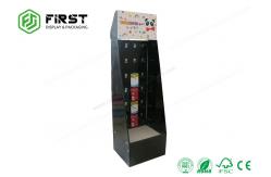 China Custom Matte Black Folding Corrugated Cardboard POP Displays Hook Display supplier