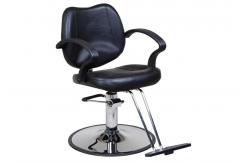 China WT-3230 Black Professional Hair Styling Chair Round Chrome Base Rubber armrest supplier
