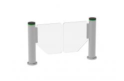 China Self Closing Fastlane Swing Barrier Gate Cylindrical Speed Gate For Building supplier