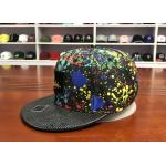 Polyester Sublimation Flat Brim Snapback Hats Custom Tie Dye Trucker Cap