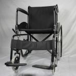 Simple Basic Folding Wheelchair With Powder Coating Steel Frame for sale