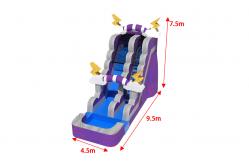 China Inflatable Purple Thunder Water Slide With Pool Outdoor Playground supplier