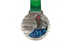 China Flow Glitter Medals Globe Medal Design Round Shape With Arcylic Box supplier