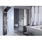 Polished Black Painting Shower Panel System 0.8mm Thick SS Body Frame ROVATE for sale