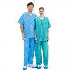 Long Sleevs And Short Sleevs Medical Scrub Suits SMS Disposable Non Woven for sale
