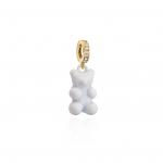 Custom Gold Plated Teddy Bear Pendant Necklace Lovely Artificial Cubic Zirconia