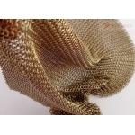 Gold Color Weld Stainless Steel Ring Mesh Curtain For Hotel Decoration for sale