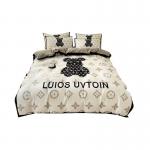 Customized Color 4Pcs 100% Polyester White Bear Bed Sheet Set For Hotel Baby Home for sale