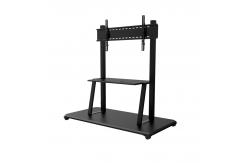 China Height Adjustable Interactive Whiteboard Stand Rolling TV Cart 75 Inch supplier