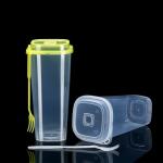 Square Disposable Plastic Cups With Lids 22oz Bubble Tea Cup Custom Logo for sale