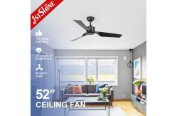 China Home Black ABS Blades 6 Speed Low Noise Ceiling Fan With Remote Control supplier