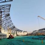 High Rise Long Span Steel Structure Gymnasium Prefabricated Customized for sale