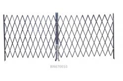 China Bi Fold Industrial Steel Folding Security Gates , Warehouse Retractable Security Gate supplier