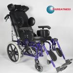 Pediatric Transport Aluminum Manual Wheelchair For Children Reclining High Back for sale