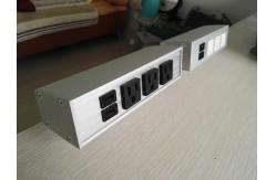 China Desk Mounted Power Sockets Electrical Outlet , Metal Tabletop Power Bar Receptacle supplier