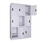Electrostastic Powder Coating 9 Doors Metal Lockers Staff Lockers H1850mm for sale