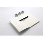 Pure White Custom Journal Notebook Foil Stamping Hard Cover With Pen Loop