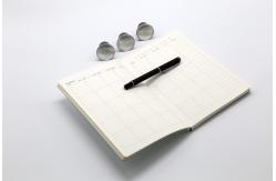 China Pure White Custom Journal Notebook Foil Stamping Hard Cover With Pen Loop supplier