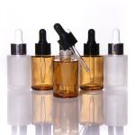 frosted matte amber glass dropper bottles twist spout 5ml custom