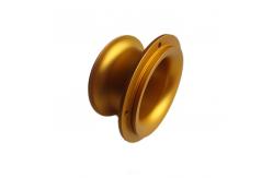 China Custom Turning Yellow Gold Anodizing Roughness Ra1.2 CNC Aluminum Parts supplier