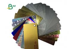 China Wine Red Laminated Metalized Paper Board Grained Silver / Gold supplier