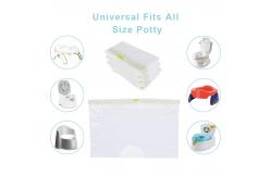 China White LDPE Plastic Portable Travel Universal Potty Chair Liners With Drawstring supplier