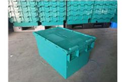 China Logistics Movable Plastic Attached Lid Containers Customized Logo supplier