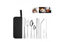 China Lightweight And Reusable Stainless Steel Cutlery Set For Camping 10  Pieces supplier