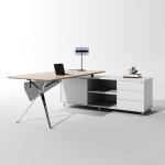Side Cabinet Grey Executive Desk Width 1800mm Customized Manager Office Desk