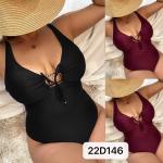 Sexy Womens Plus Size Swim Wear Solid Color Pearl Bathing Suits For Plus Size Women for sale