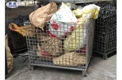 China Heavy Duty Wire Mesh Pallet Cages Galvanized Cold Drawn Steel Foldable Basket supplier