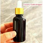 10ml 15ml 20ml 30ml 50ml 100ml Shiny Black Essential Oil Cosmetic Glass Dropper Bottle for sale