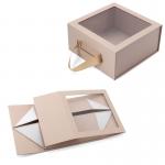 Custom Logo Folding Gift Box With Ribbon Wholesale Kraft Box Packaging Ribbon Window Boxes for sale
