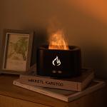 HOMEFISH 230ML Aromatherapy Ultrasonic Flame Aroma Diffuser With Warm Light for sale