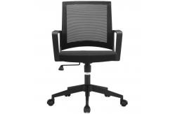 China Modern Ergonomic Conference Furniture Mid Back Manager Fabric Mesh Swivel Visitor Chairs supplier