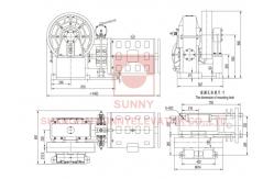 China DC110V 1.1A AC2 Geared Traction Machine With Elevator Component supplier