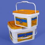 3L Rectangular Plastic Bucket Leak-Proof Storage White Color for sale
