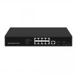 8 Port PoE Vlan Managed Gigabit Fiber Switch Realtek Chip 120W Budget AC Input for sale