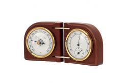 China Wooden Frame Barometer Temp Humidity Monitor 262g Weight Hanging Style supplier