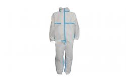 China 63GSM Disposable Protective coveralls With Plyester Thread supplier