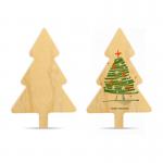 Christmas Tree Shape Blank Pizza Breads Wooden Food Tray Wood Sublimation Cheese Chopping Board for sale