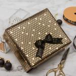 Geometrical Line Golden Custom Wrapping Paper 72x52cm Gift Packing Paper Roll