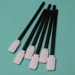 Black Handle Dacron Stick Flat Square Cleanroom Polyester Swab 714 Lint Free for sale