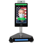 Automatic 0.7m 8 Face Recognition Temperature Kiosk DC12V for sale
