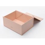 Light Pink Flat Foldable Packaging Box Rigid Customized Design 2mm Thickness