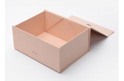 China Light Pink Flat Foldable Packaging Box Rigid Customized Design 2mm Thickness supplier