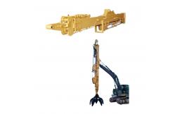 China Excavator Telescopic Arm With Clamshell Bucket For Digging Foundation supplier