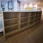 Office Cupboard Storage File Cabinet Curved Wooden Bookcase For Library for sale