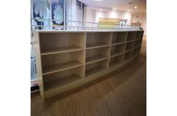China Office Cupboard Storage File Cabinet Curved Wooden Bookcase For Library supplier